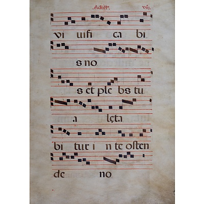 Music Manuscript on Vellum