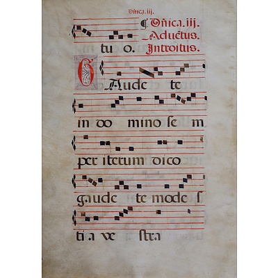 Music Manuscript on Vellum