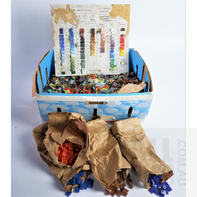 Vintage Email Hobby Kit for Enameling in Original Box and Quantity of Tiles for Mosiacs