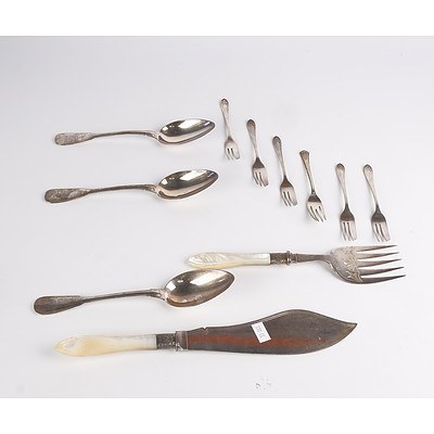 Collection of Vintage Silverplate Cutlery and Service Ware