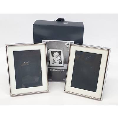 Pair of Georg Jensen Deco Picture Frames, Large