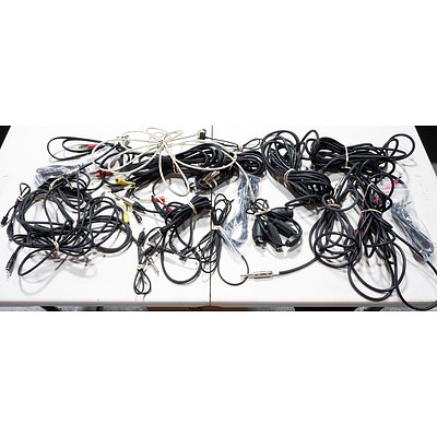 Large Assortment of Audio Cables
