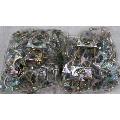 52mm Nickel Plated Exhaust Clamps - Lot of 150 - New