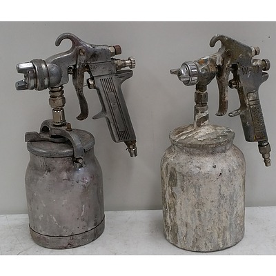 Air Spray Guns With Pots - Lot of Two