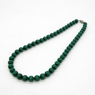 Necklace of Malachite Beads