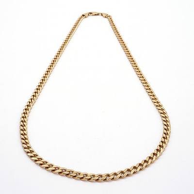 10ct Yellow Gold Filed Curb Link Chain, 32.5g