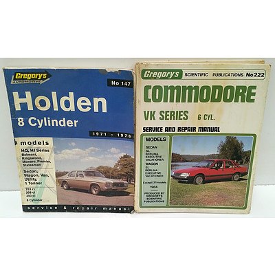 Holden Gregory's Automotive Service & Repair Manuals - Lot Of Two