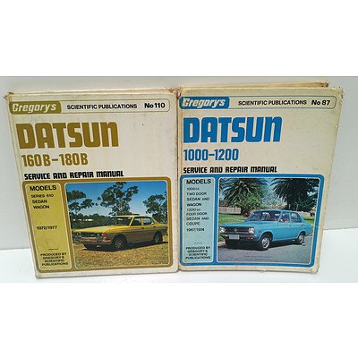 Datsun Gregory's Automotive Service & Repair Manuals - Lot Of Two