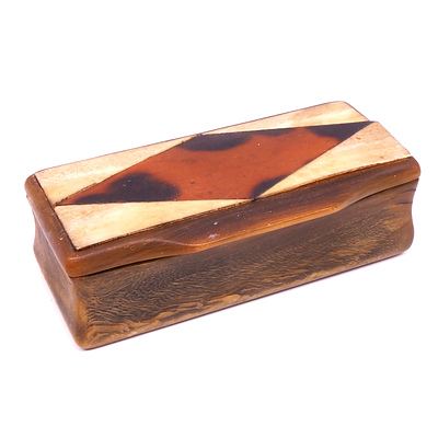 Small Horn Box with Tortoise Shell