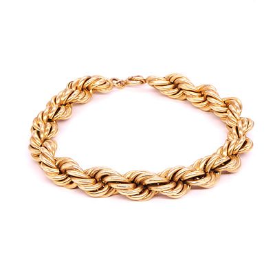 14ct Yellow Gold Twisted Bracelet, 18.4g