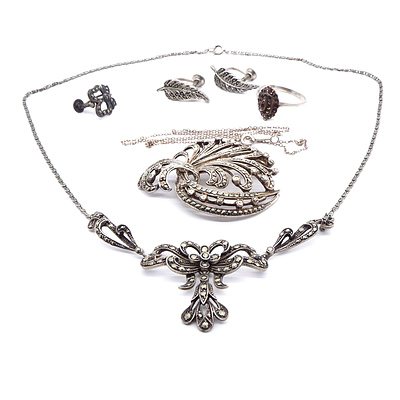 Collection of Silver and Marcasite Jewellery