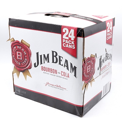 Case of 24x Jim Beam Bourbon & Cola Cans 375ml