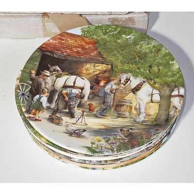 Eight Royal Doulton Susan Neal Old Country Crafts Display Plates