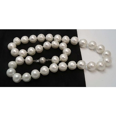 Pearl Necklace With Sterling Silver Clasp
