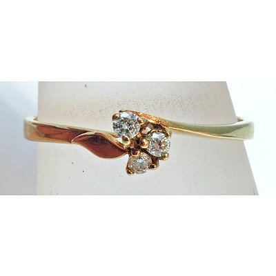 9ct Gold 3-Stone Diamond Ring