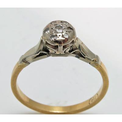 Vintage Diamond Ring - 18ct Yellow & White Gold