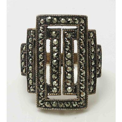 Vintage Marcasite Silver Ring