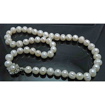 Large Cultured Pearl Necklace
