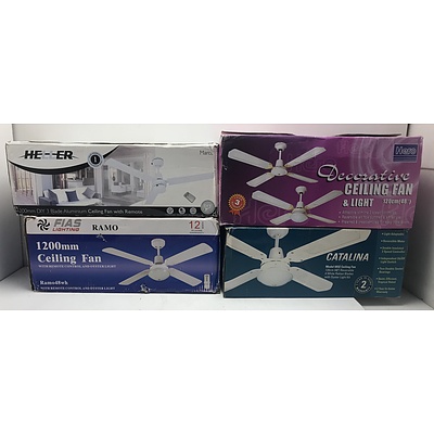 Unused Ceiling Fans -Lot Of Four