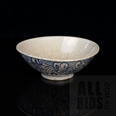 19th Century Blue and White Bowl