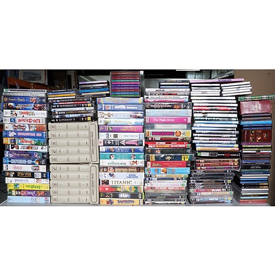 Large Selection of DVDs, CDs, and Video Tapes