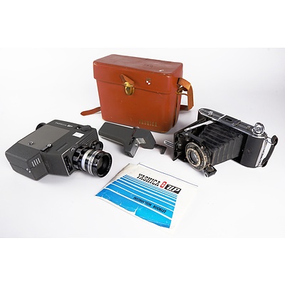 Yashica 8 Up Movie Camera and AGFA Prontor II Folding Camera