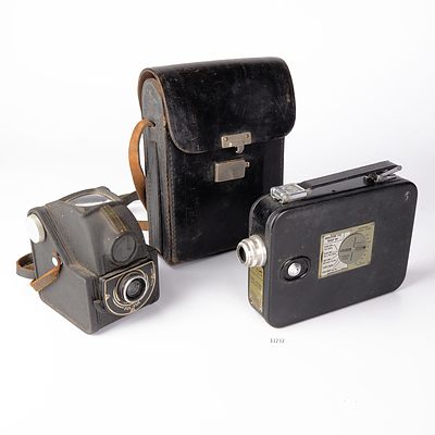 Cine-Kodak Eight-25 Movie Camera and Ensign Ful-Vue Viewfinder Camera