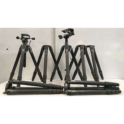 Gitzo GT5541LS Carbon Fibre 4 Section Systematic Tripod with G-Lock And GT5540LS - Lot Of Seven