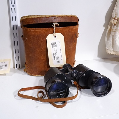 Vintage Wetzlar 16 x 50 Field Binoculars with Leather Case