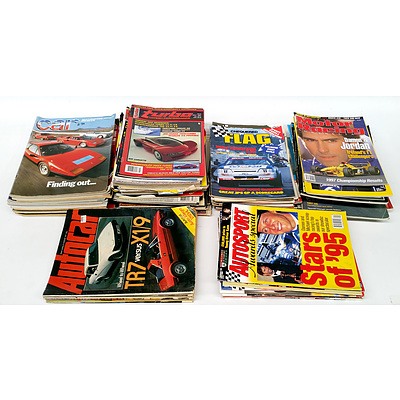 Collection of Various Car Magazines Including Turbo, Autosport, Motor Racing, Car, Autocar and Chequered Flag