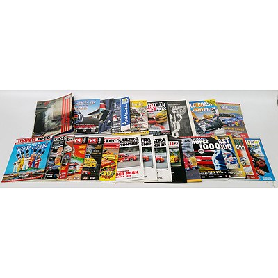 Collection of Various Car Magazines Including Tooheys 1000, Shell Ultra Official Programme, Bathurst 1000, F1 and More