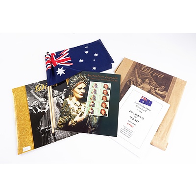Dame Joan Sutherland: Australia's Opera Legend, Peter Wilmoth, 2004 with Stamp Booklet