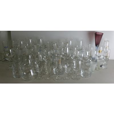 Assorted Crystal and Glass Stemware including RANSA