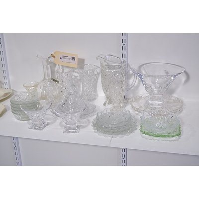 Assorted Vintage Crystal and Pressed Glass Wares