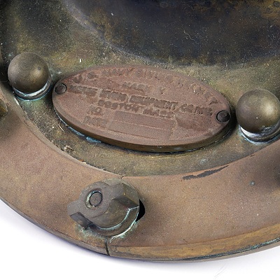 Antique US Navy Diving Helmet in Good Original Order