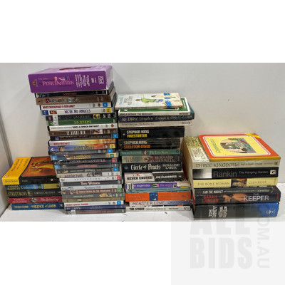 Lot of Cd's, Audio Books, Fiction Novels & DVDs