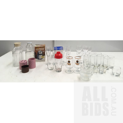 Assorted Glassware Including, Wine, Champagne And Shot Glasses