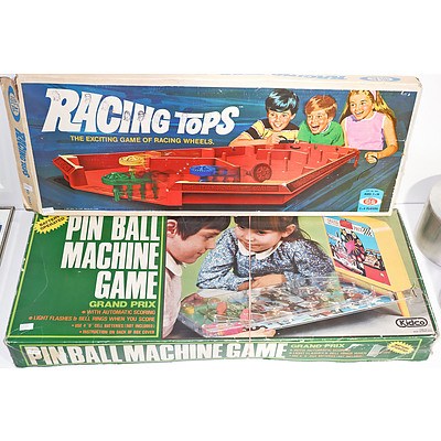 Two Vintage Boxed Games, Including Pin Ball Machine Game