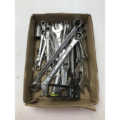 Collection of Assorted Spanners and a Small Try Square