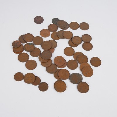 Collection  of Australian Pennies and Halfpennies