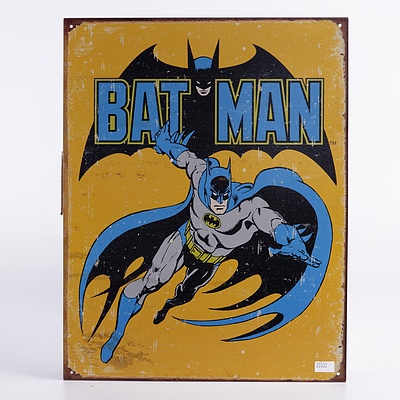 Vintage Style Metal Batman Sign