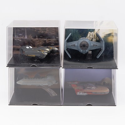 Four Star Wars Vehicle Sets in Plastic Display Boxes