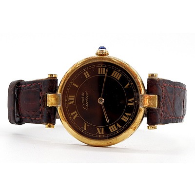 Ladies Cartier Quartz Wrist Watch with Leather Band