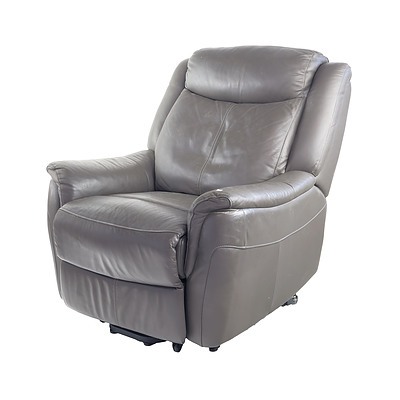 Tessa Electric Reclining and Lifting Armchair in Grey Leather