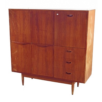 Chiswell Teak Sideboard/Bar Cabinet on Cigar Legs Dated 1969