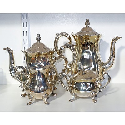 Four Piece Perfection Silver Plate Tea and Coffee Setting