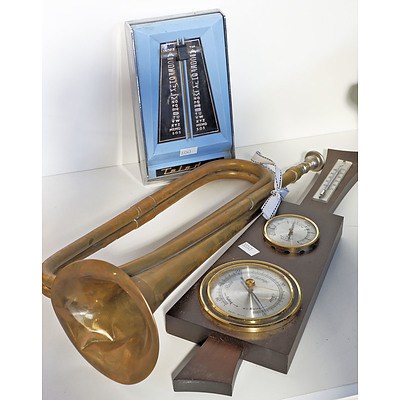 Brass Bugle, West German Barometer and Retro Celedex