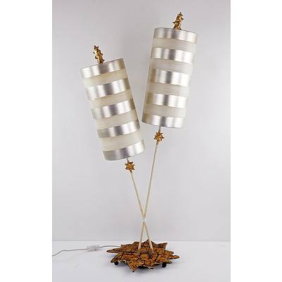 Contemporary Elstead Lighting Twin Headed Table Lamp