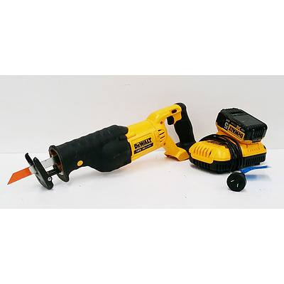 DeWalt DC380-XE Cordless Reciprocating Saw with Battery and Charger