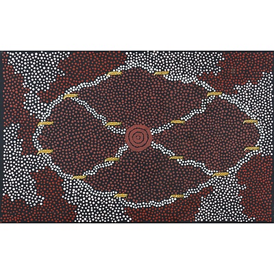 Indigenous Style Acrylic on Board, Unsigned